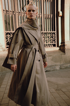【完売品】CLEL Double Tech Fade Trench Coat CLEL】Double Tech Fade Trench Coat Trench