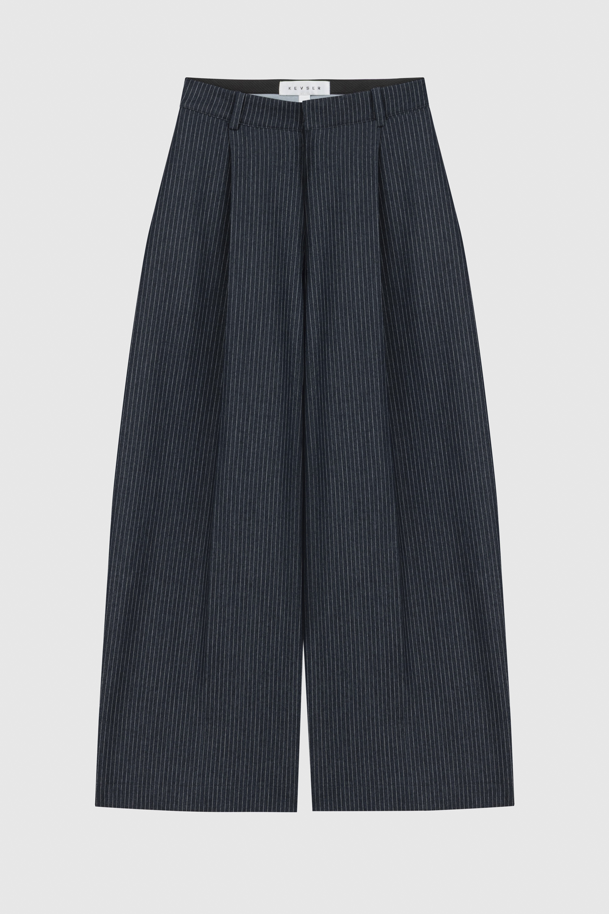 Kevser Studio - ÇİZGİLİ BOL PAÇA PİLİLİ PANTOLON