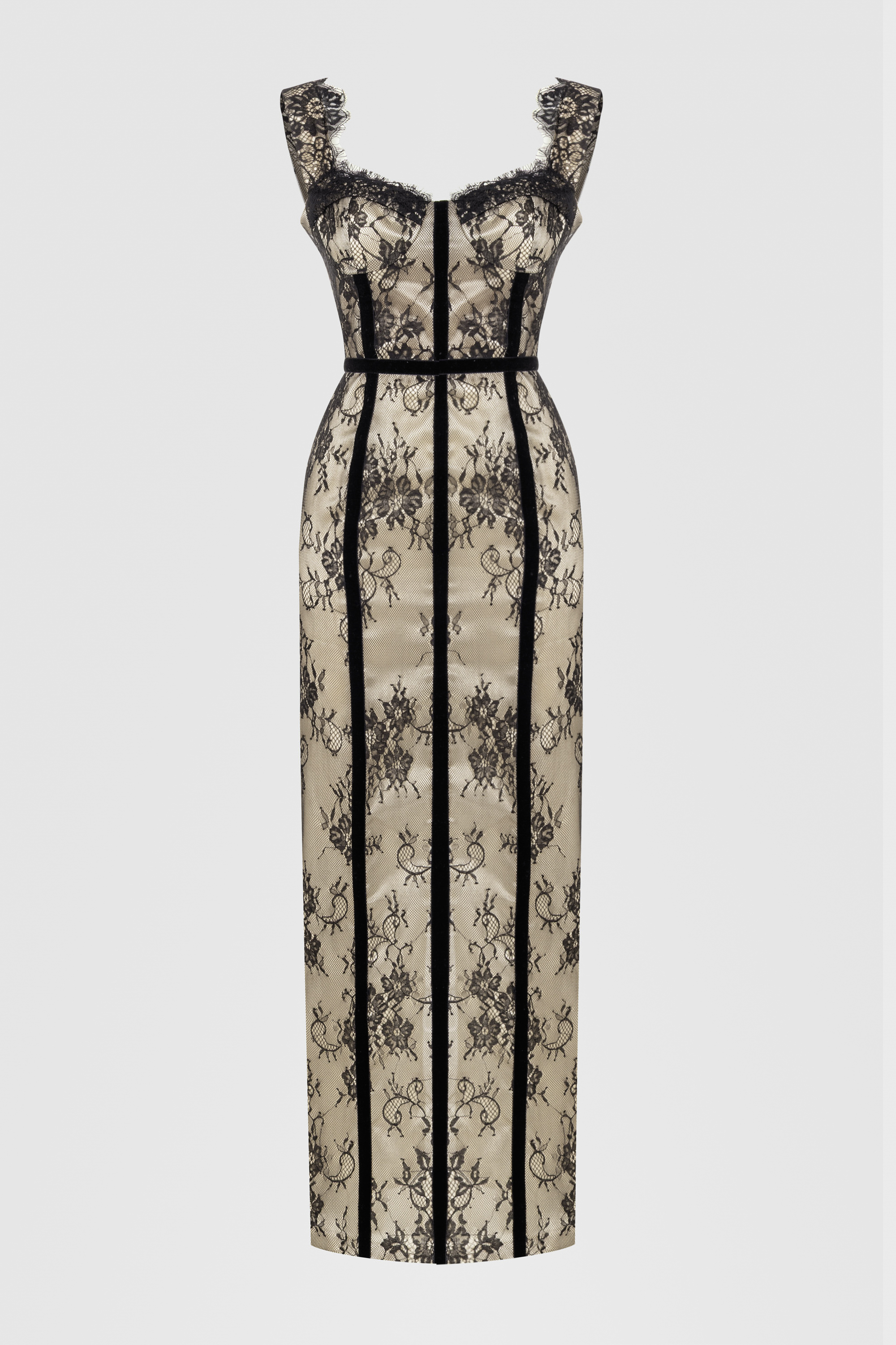 KUPLU DANTELLİ GECE ELBİSESİ