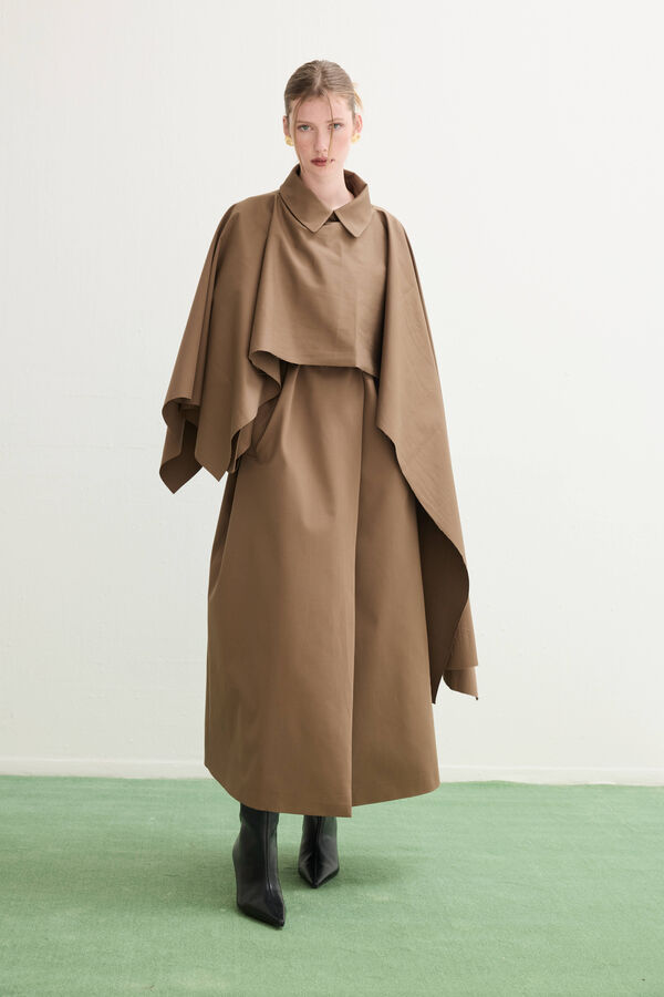 Kevser Studio - OMUZ ŞALLI OVERSIZE TRENÇKOT