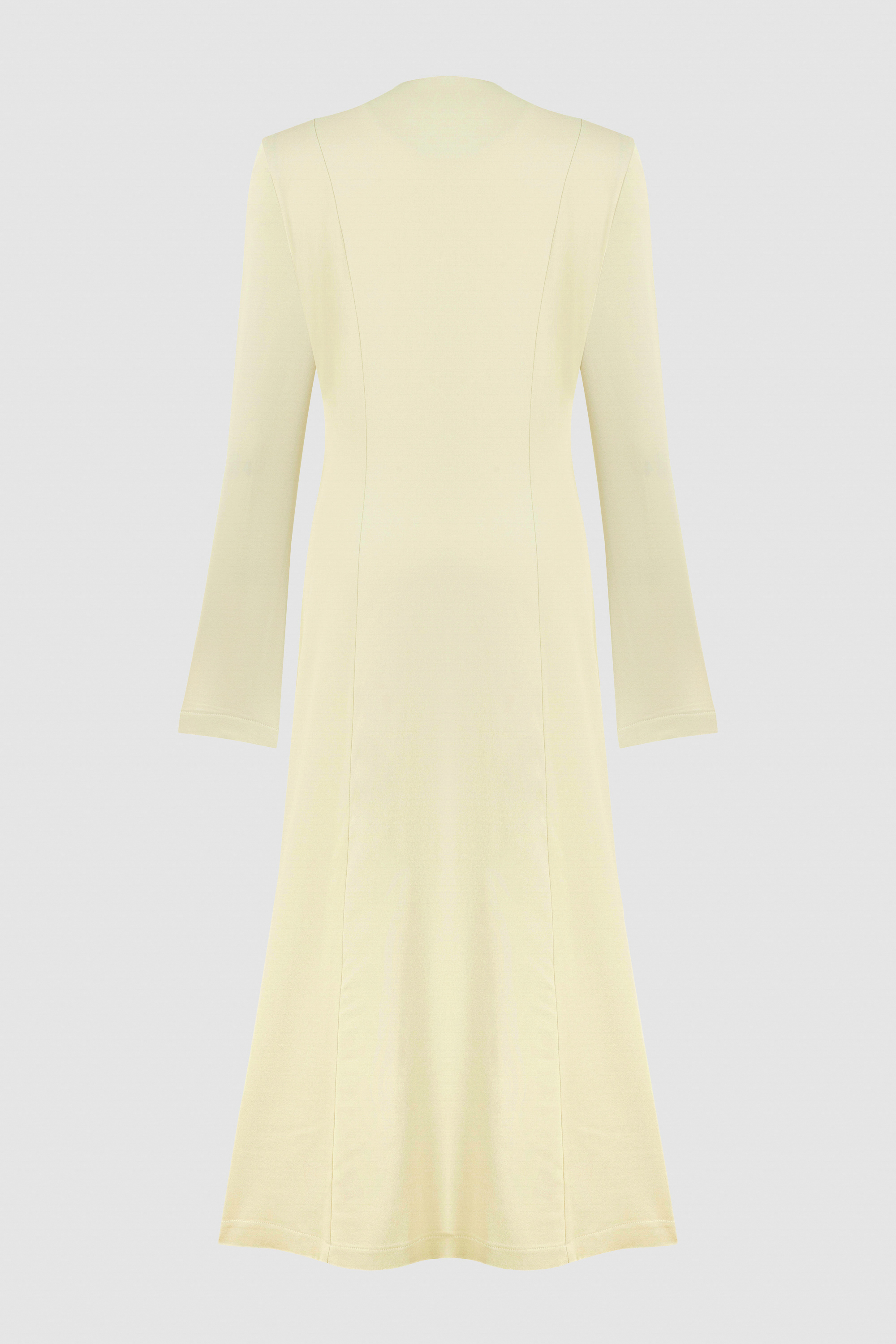 ÖN DÜĞMELİ UZUN ELBİSE