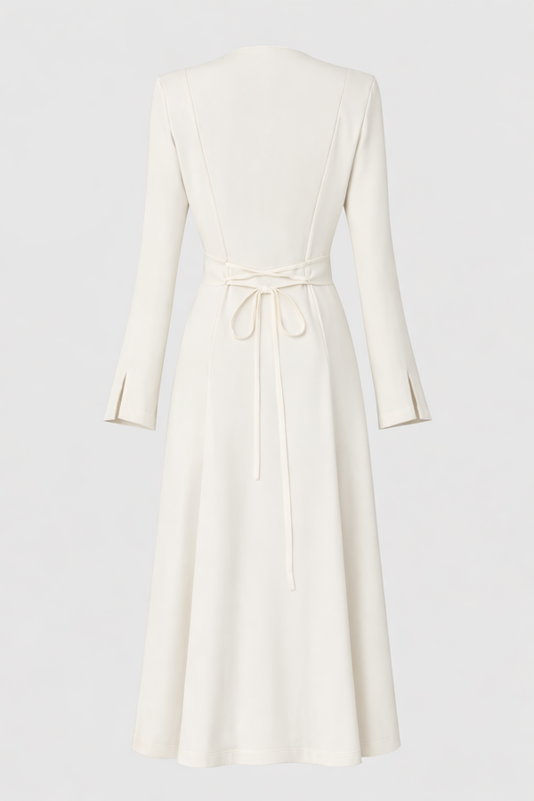 Kevser Studio - ÖN DÜĞMELİ UZUN ELBİSE