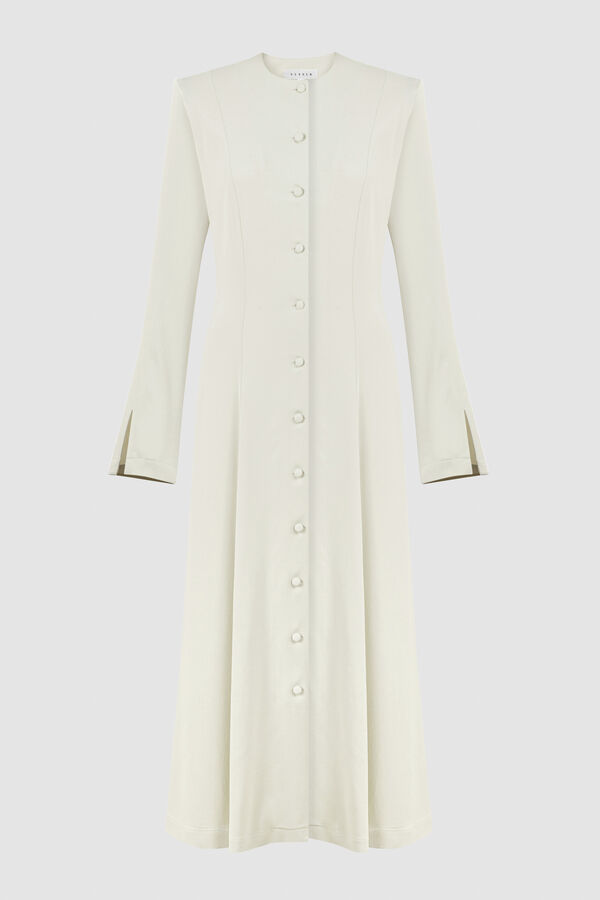 Kevser Studio - ÖN DÜĞMELİ UZUN ELBİSE