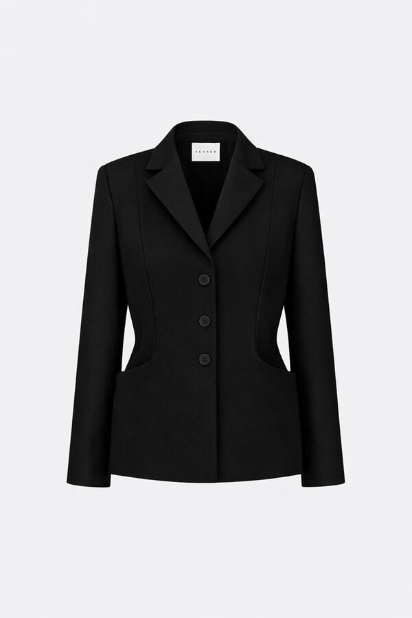 Kevser Studio - OTURAN BEL FORMLU FİT CEKET