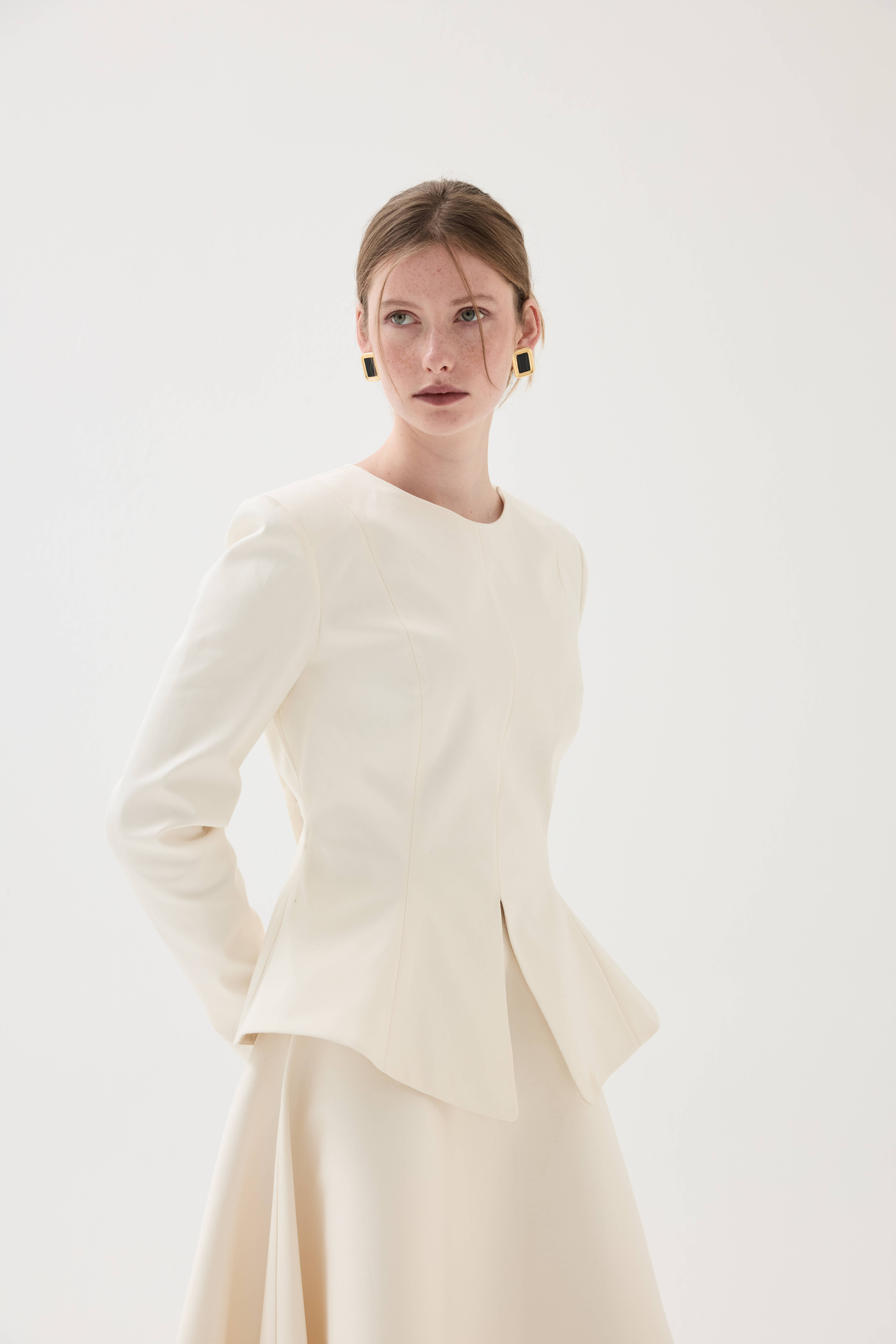 PEPLUM BLUZ DAİRE ETEKLİ TAKIM