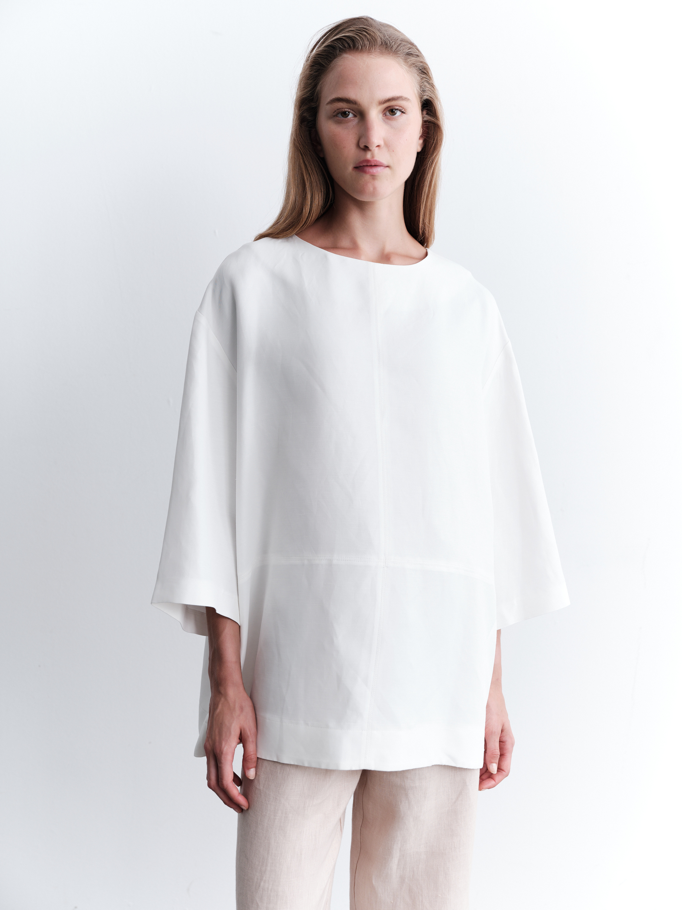 TENCEL ÖN DİKİŞLİ BLUZ