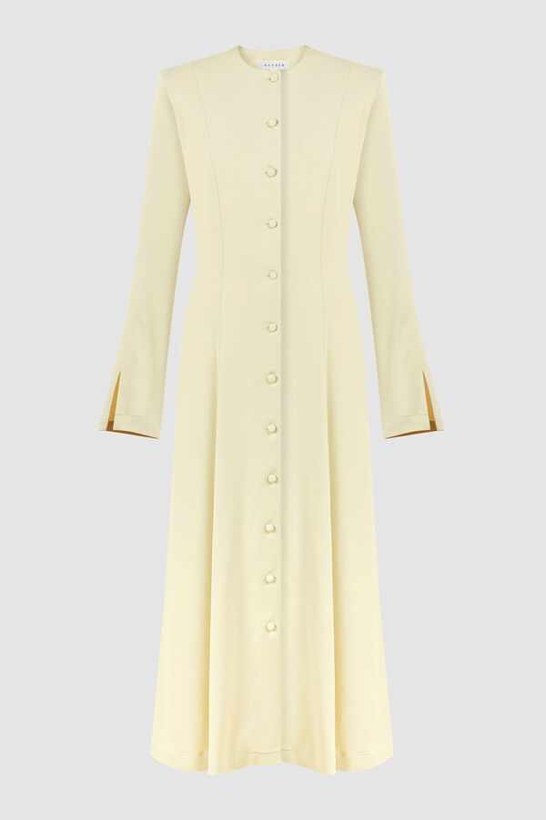 Kevser Studio - TENCEL ÖN DÜĞMELİ ELBİSE