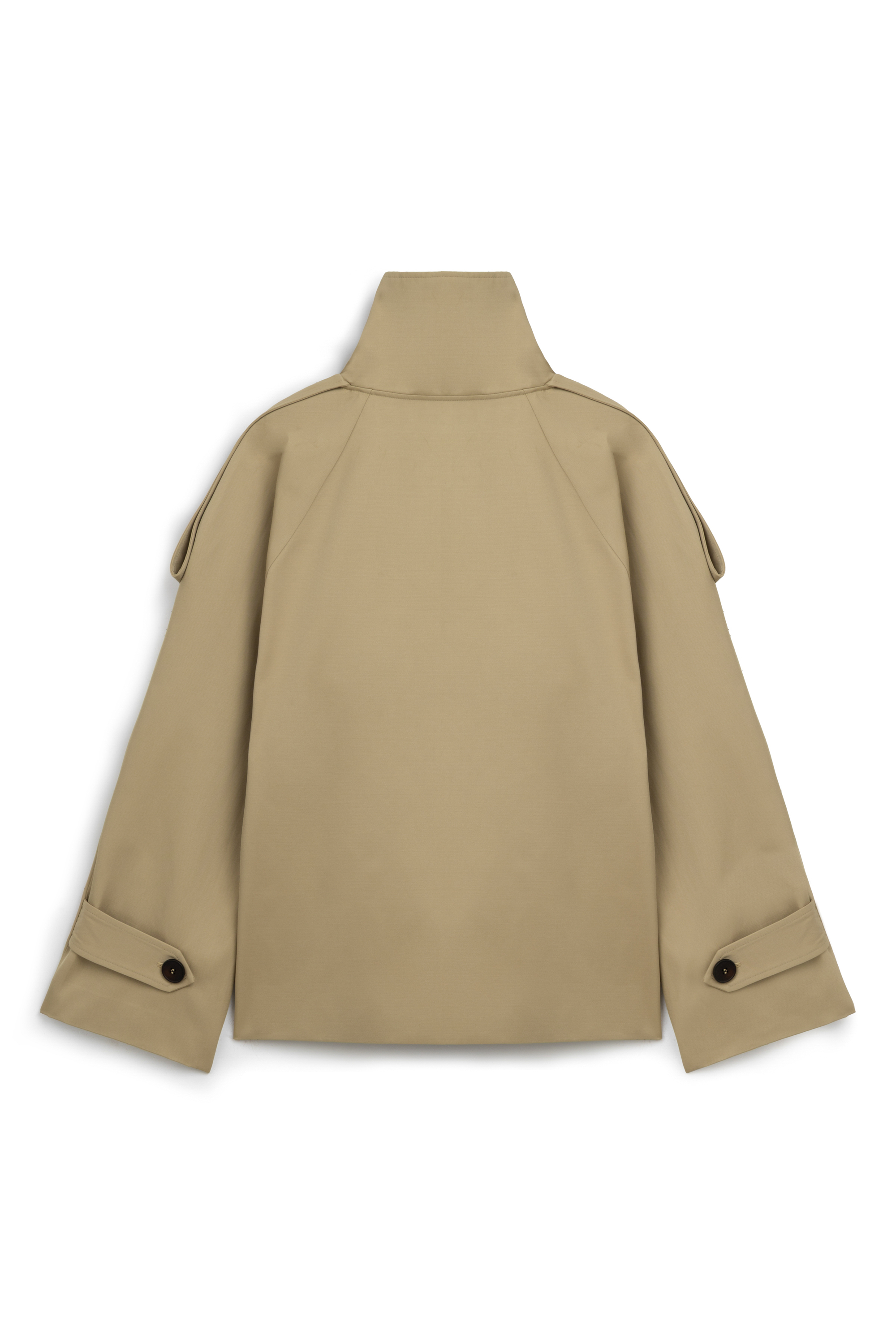 YÜKSEK YAKALI OVERSİZE TRENÇKOT